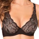 3 Piece Lux Lace Lurex Bra & Garter Set thumbnail 3