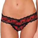 Crotchless Lace V-Thong thumbnail 2