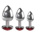 Adam & Eve Three Hearts Gem Anal Plug Set thumbnail 1