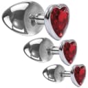 Adam & Eve Three Hearts Gem Anal Plug Set thumbnail 3