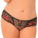 Crotchless Cross-Dyed Lace Thong thumbnail 5