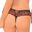 Crotchless Cross-Dyed Lace Thong thumbnail 7