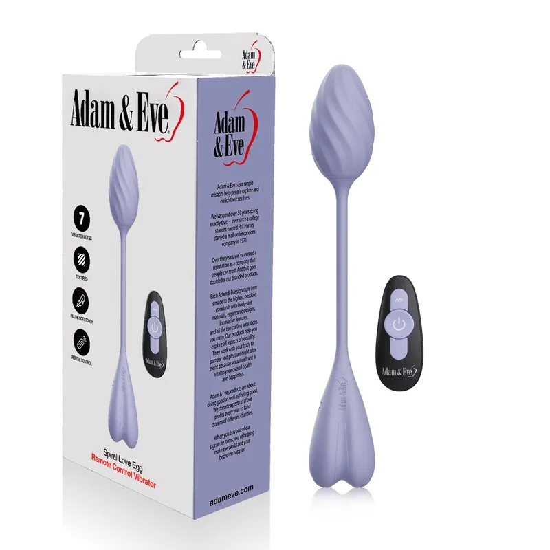 Adam & Eve Spiral Love Egg With Remote