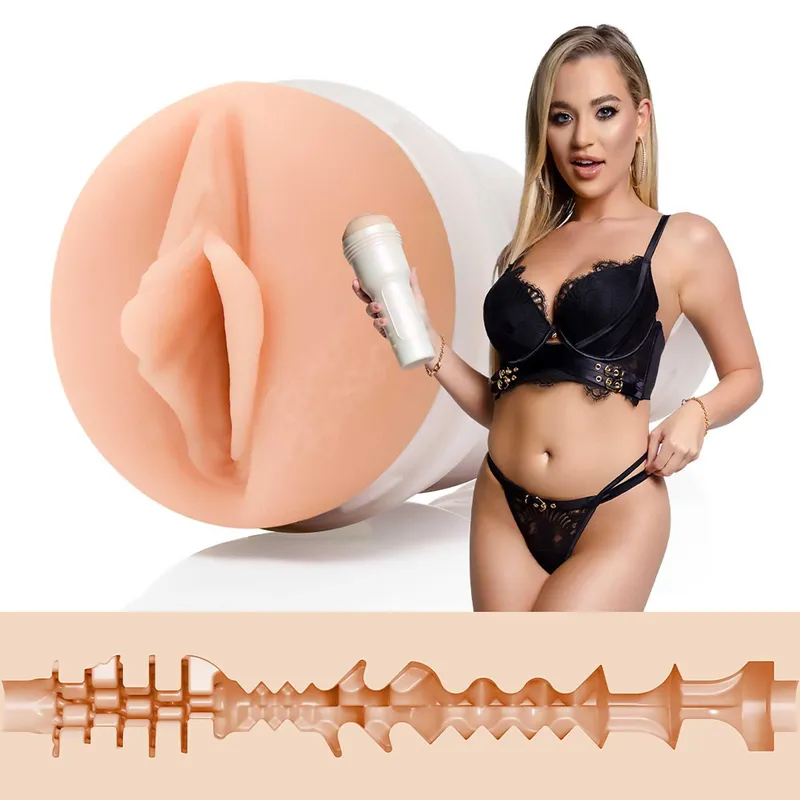 Fleshlight Girls Blake Blossom Bombshell Texture Vagina held by Blake