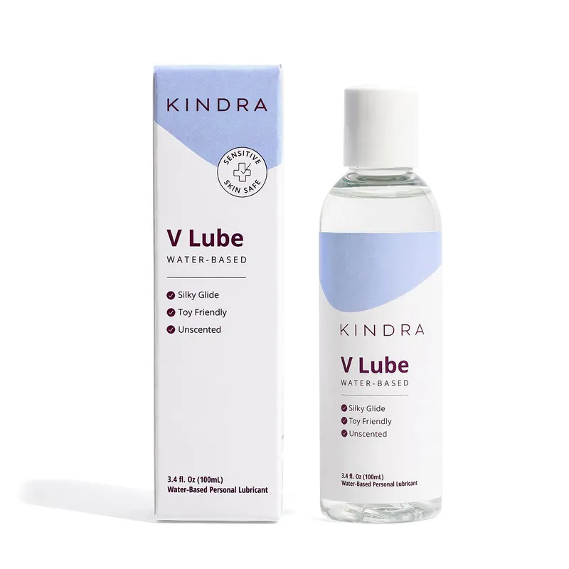 Kindra V Lube Water-Based Personal Lubricant bottle and box