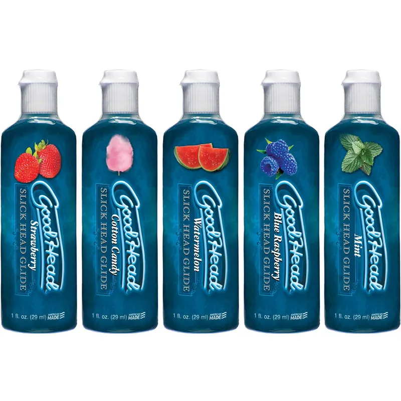 GoodHead - Slick Head Glide - 5 Pack - 1 fl. oz front of bottles