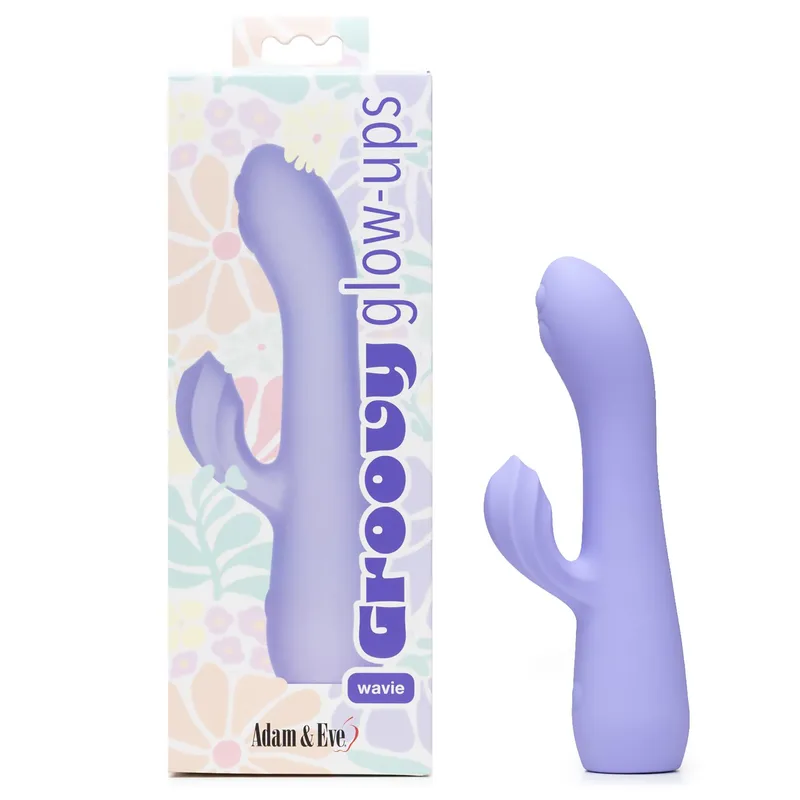 Adam & Eve Groovy Glow Ups Wavie Dual Stimulating Vibrator