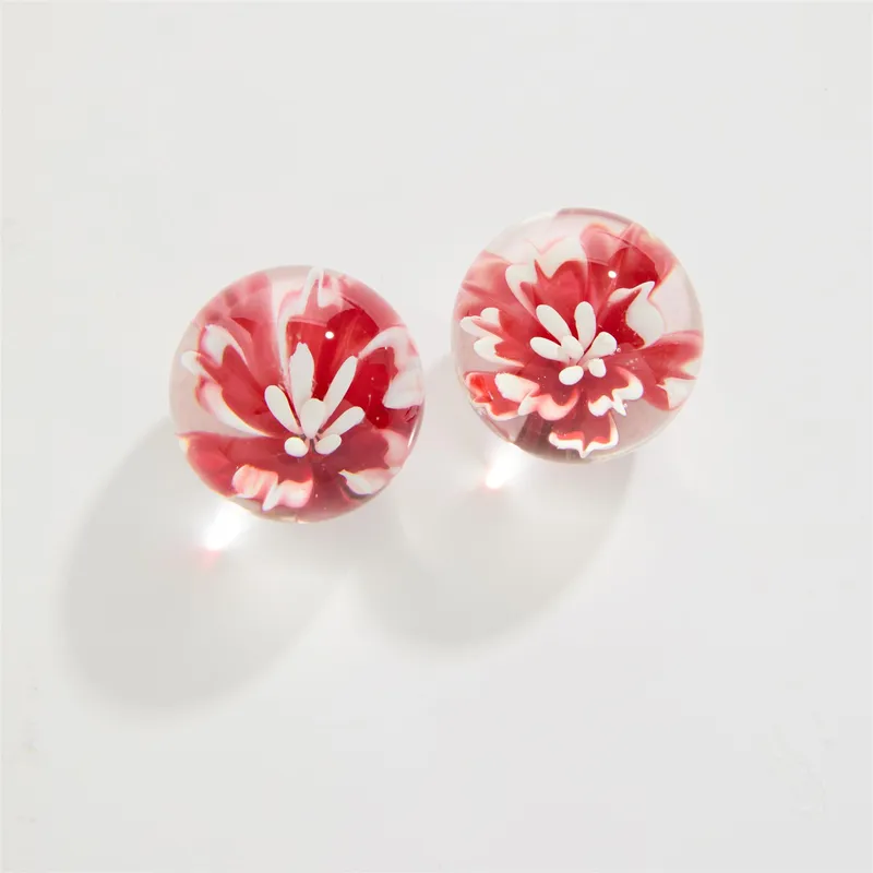 Adam & Eve Red Lily Glass Kegel Balls