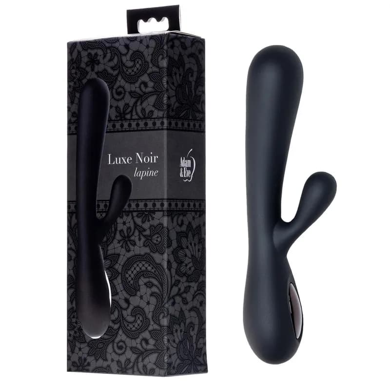 Adam & Eve Luxe Noir Lapine Sleek Rabbit Vibrator